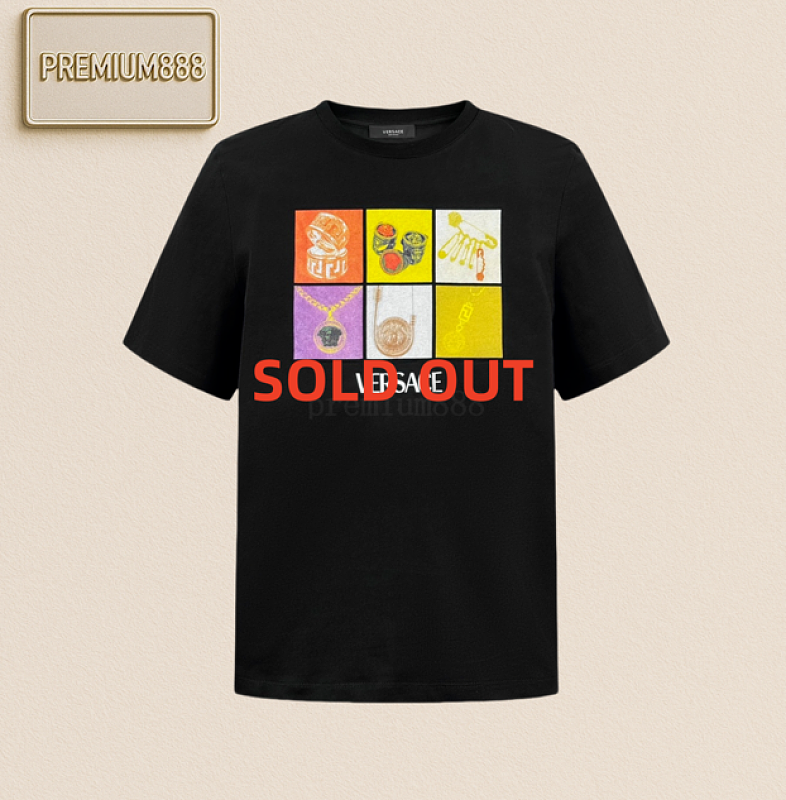 Versace Ve Rsace Printed Logo Short Sleeves