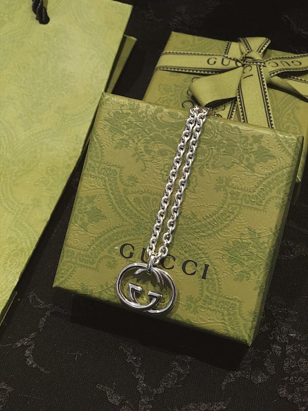 Gu Cc Double G Big-brand Classic Logo Burst Necklace