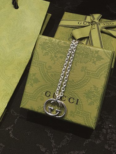 Gu Cc Double G Big-brand Classic Logo Burst Necklace