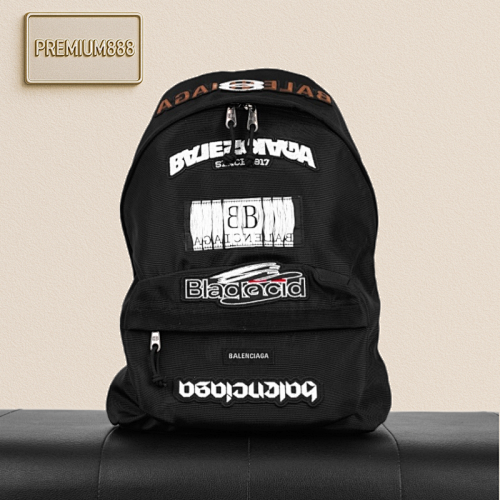 Balenciaga Balenci Aga's New Explorer Logo Worn-out Frayed Backpack