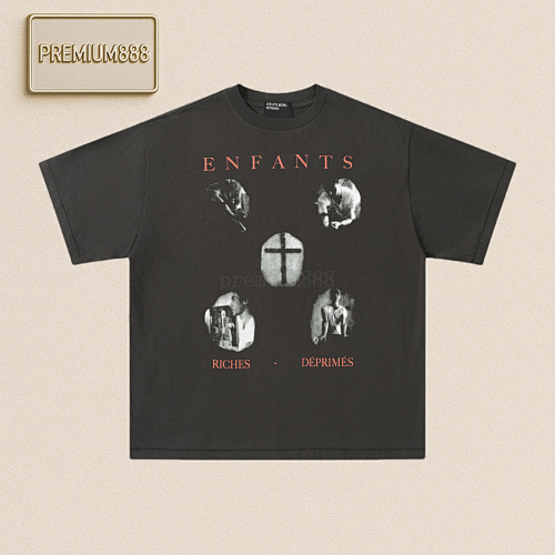 Erd Melancholic Rich Second Generation Anesthetic Print Short Sleeves