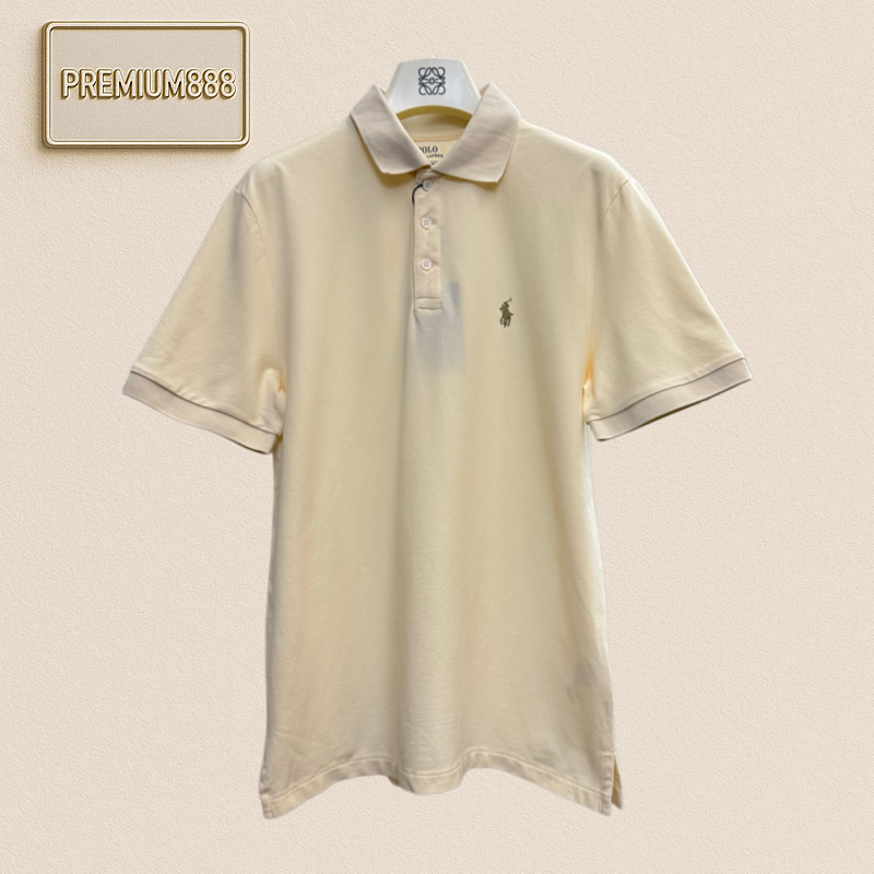 RL Denim Embroidered Polo Shirt Short Sleeves