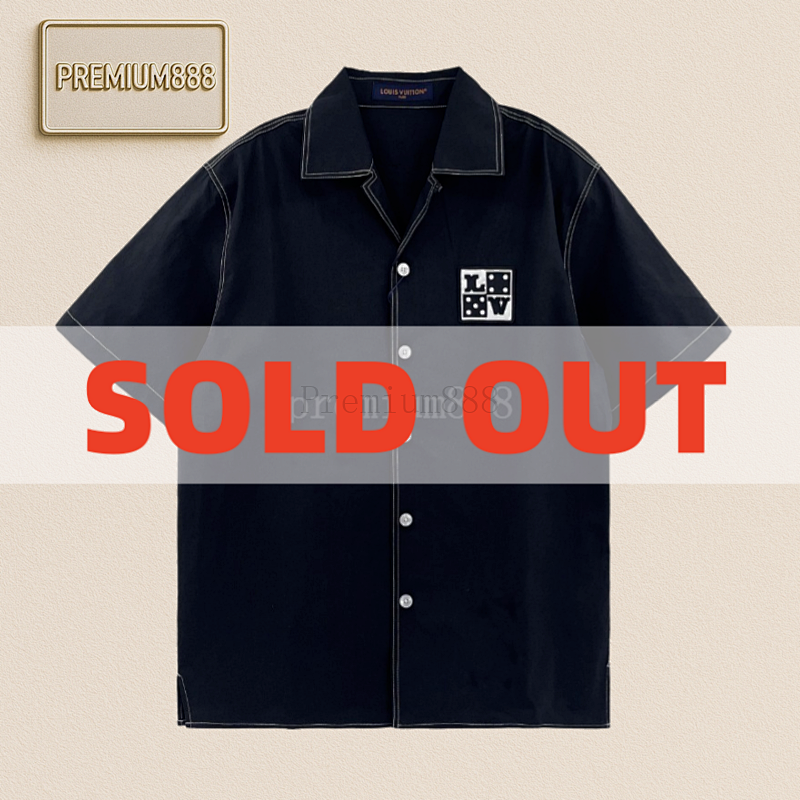 49 L V Snowflake Velvet Badge Shirt