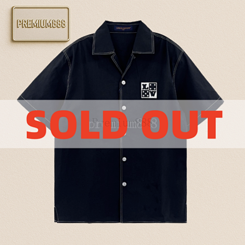 49 L V Snowflake Velvet Badge Shirt