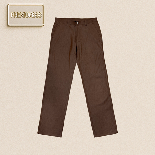 Brioni Two-tone Leather Straight-Tee Casual Pants