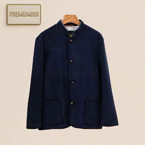 LP Old Money Aristocrat Chinese And Western Combined Stand-up Collar Zhongshan Suit Cashme