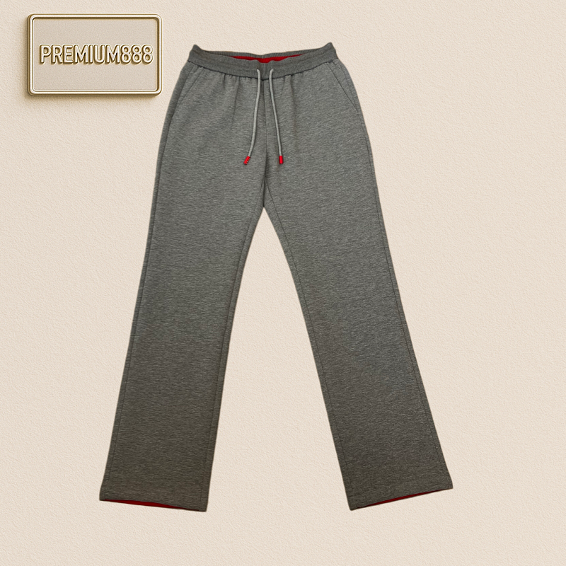 Kiton Red-edge Embroidered Wide-leg Casual Jogger Pants