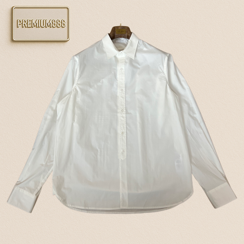 The Row Semi-collared Casual Long-sleeved Shirt