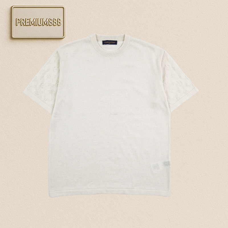 Louis Vuitton L V Jacquard Embossed Knitted Short Sleeves