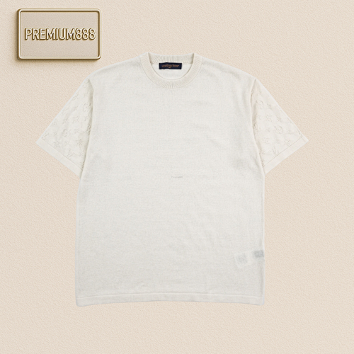 Louis Vuitton L V Jacquard Embossed Knitted Short Sleeves