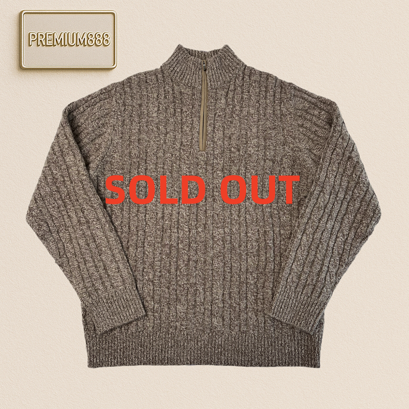 LP Full Wool Cable Semi-turtleneck