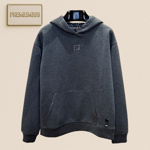 Fendi FF Embroidered Hooded Sweatshirt
