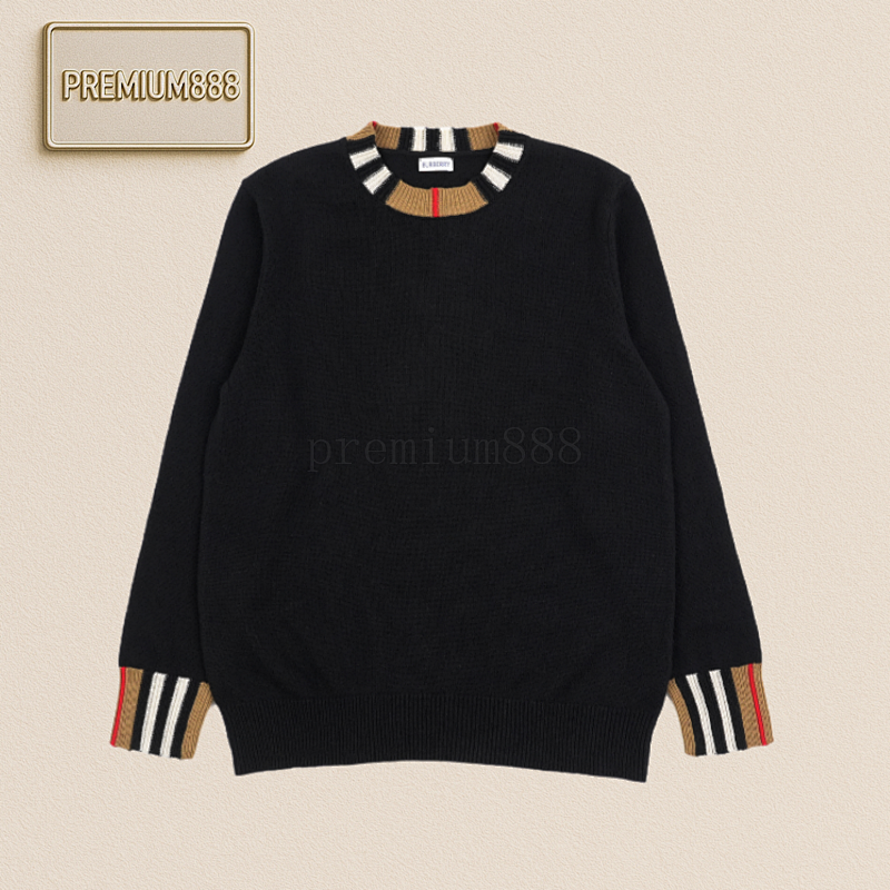 Bbr 25Fw Checkered Thread Round-neck Sweater