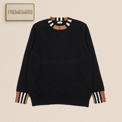 Bbr 25Fw Checkered Thread Round-neck Sweater