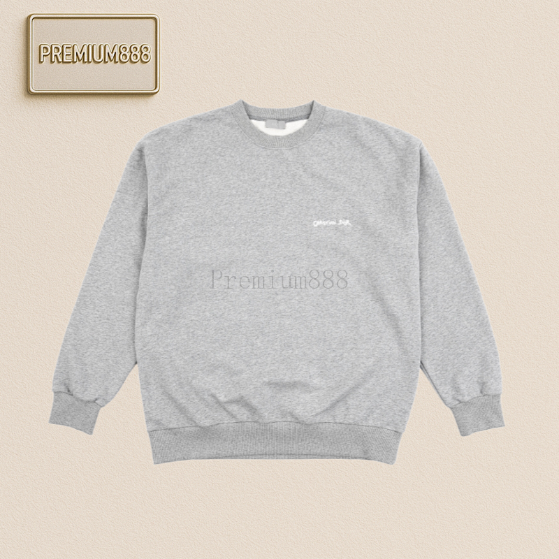 Di Or CD Letter Embroidered Round Neck Sweatshirt