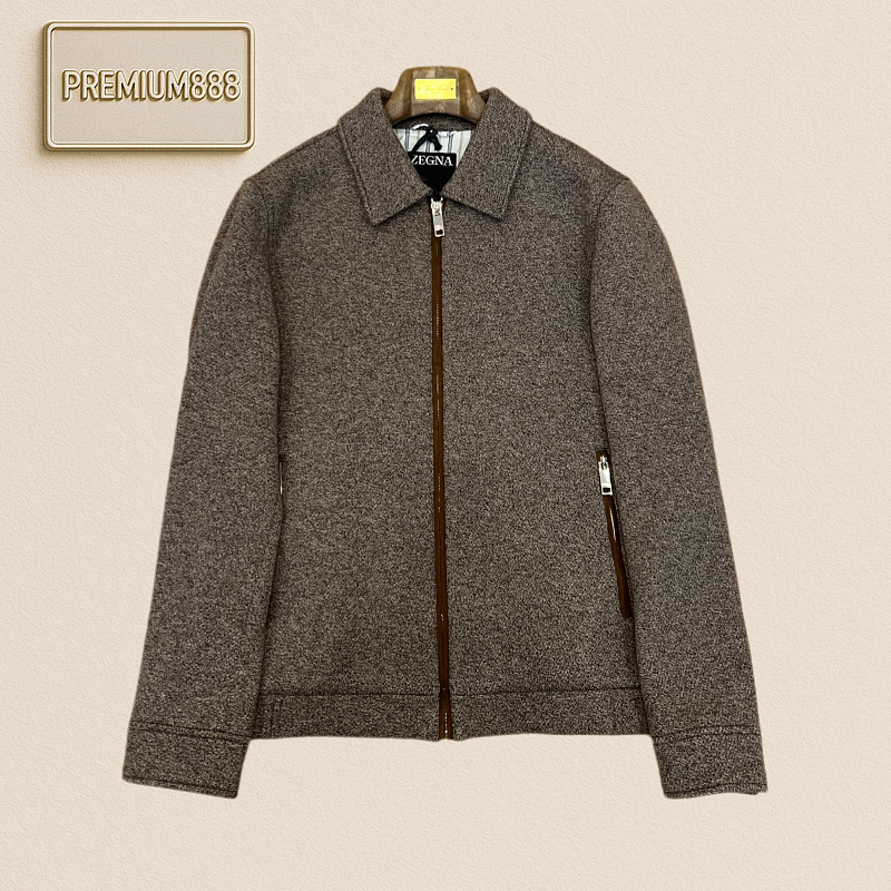 Zegna Jenia Buttoned Zipper Wool Blended Jacket