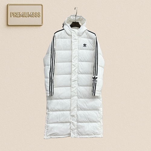 𝗔 𝗱 𝗶 𝗱 𝗮 𝘀 Adidas 𝟯 𝗦 𝗧 𝗟 𝗼 𝗻 𝗴 𝗖 𝗼 𝗮 𝘁 Pure Color Embroidery 𝗟 𝗼 𝗴 𝗼 Outdoor Long Down J