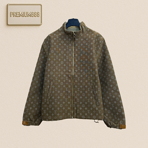 1v Louis Stand-up Collar Jacquard Zipper Jacket