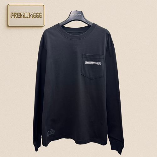 Chrome Hearts CH Krozin Scroll Of Sanskrit Alphabet Embroidered Long-Sleeved T-Shirt