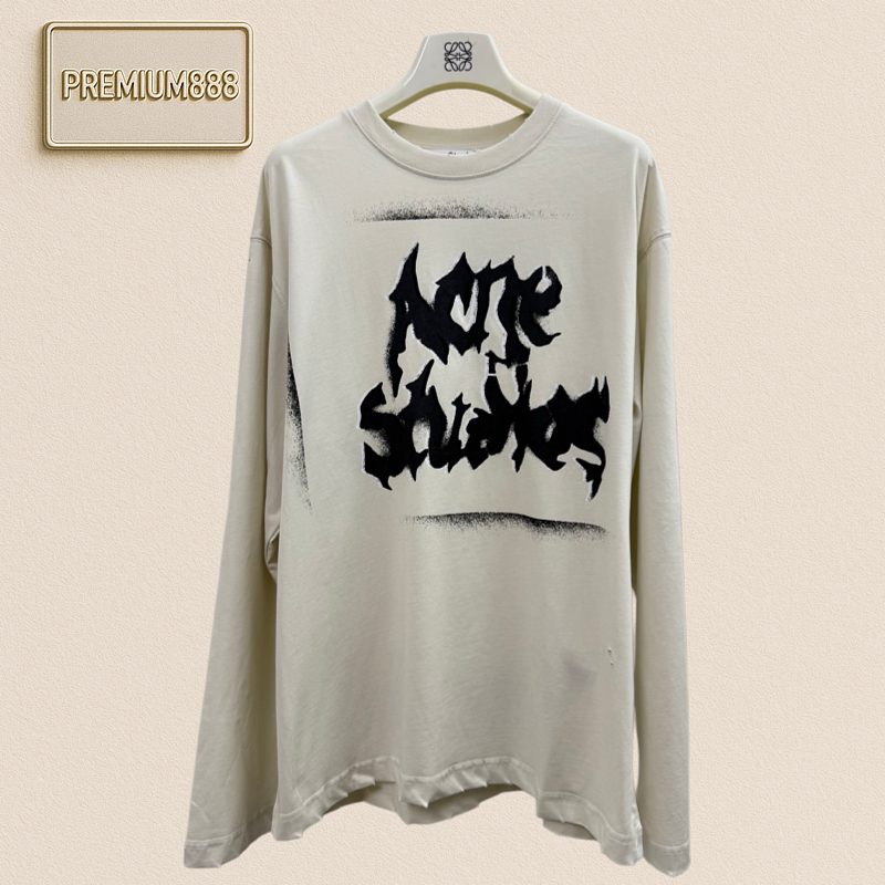 Acne Studios Art Font Printed Embroidered Round-neck Short-sleeved T-shirt