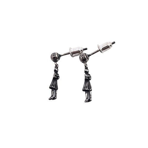 Chrome Hearts CH Rome Hearts Croxin Foti Miss Skull Stud EarringsItem ID