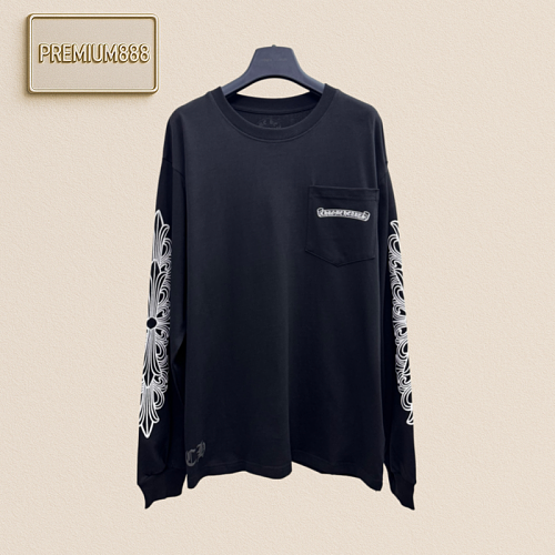 Chrome Hearts CH Krozin Arm Totem Scroll Printed Long-Sleeved T-Shirt