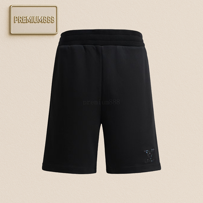 L V Hot Brick Cotton-wool Blended Knitted Shorts