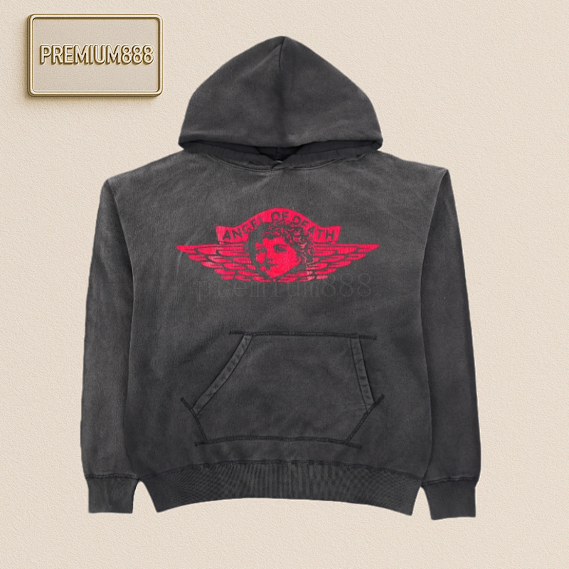 Saint Michael 24Fw Angel Rebirth Print Hooded Sweatshirt