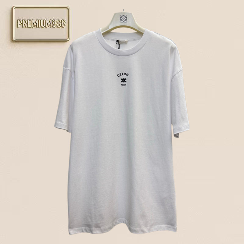Cel Selina Triumph Arch Letter Embroidery Short-Sleeve T-shirt