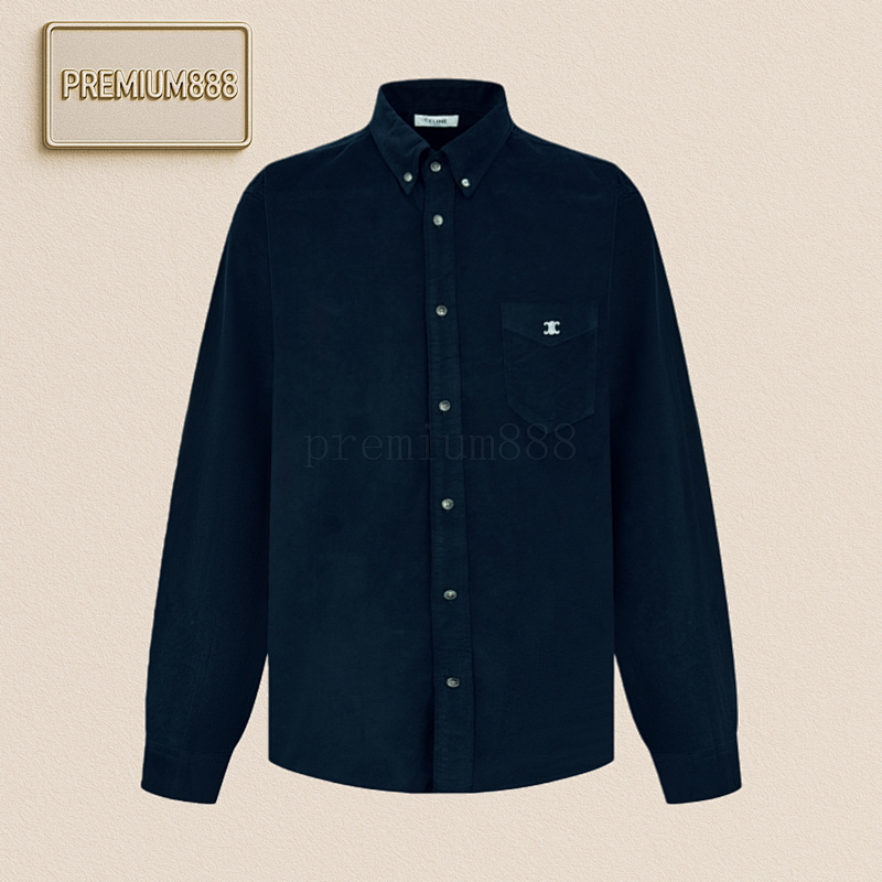 Celine Logo Embroidered Shirt