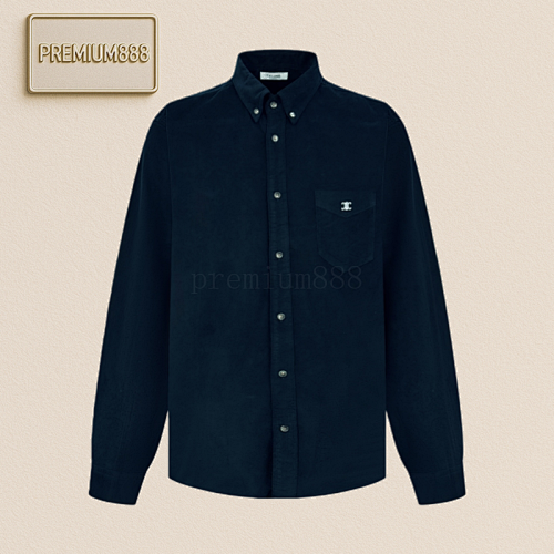 Celine Logo Embroidered Shirt