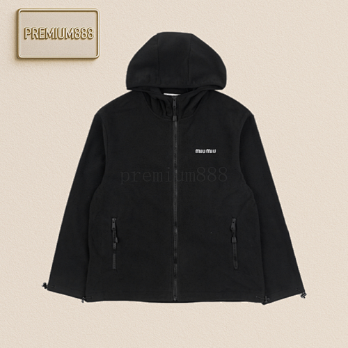 Miumiu Fleece Embroidered Coat