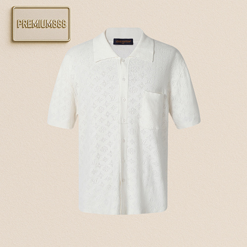 Louis VUITTON23SSLogo Pattern Cut-out Short-sleeved Shirt Item