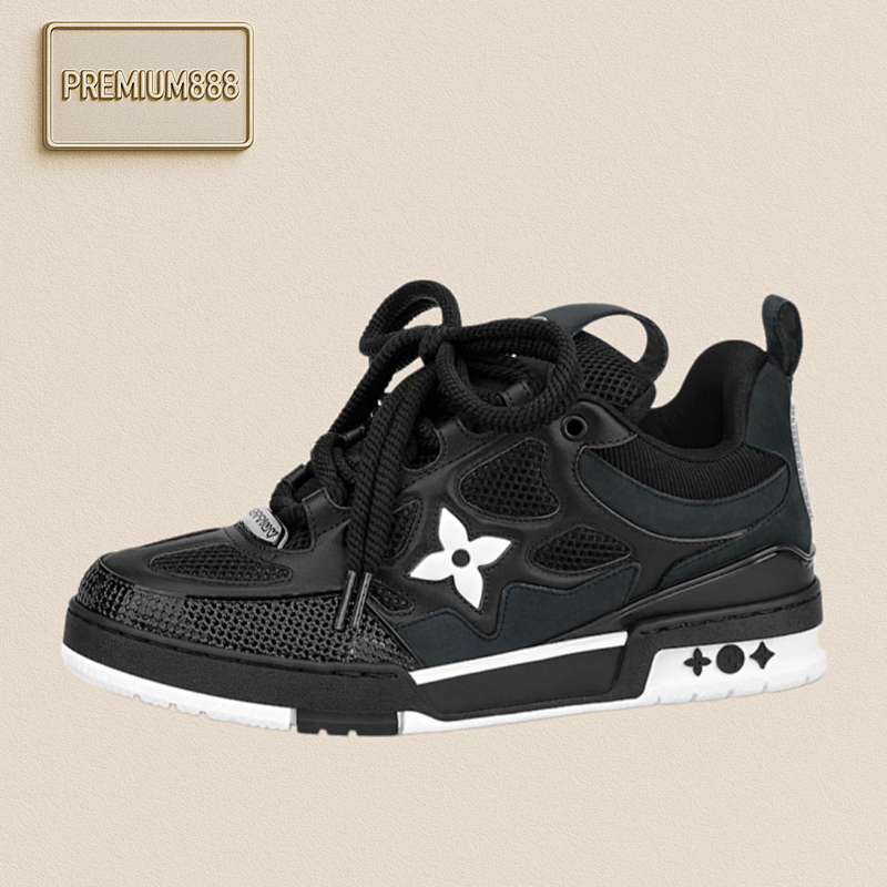 Louis Vuitton The Entire Shoe Boasts Excellent Quality. The Upper Is Made Of Suede Leather And Fabric. T