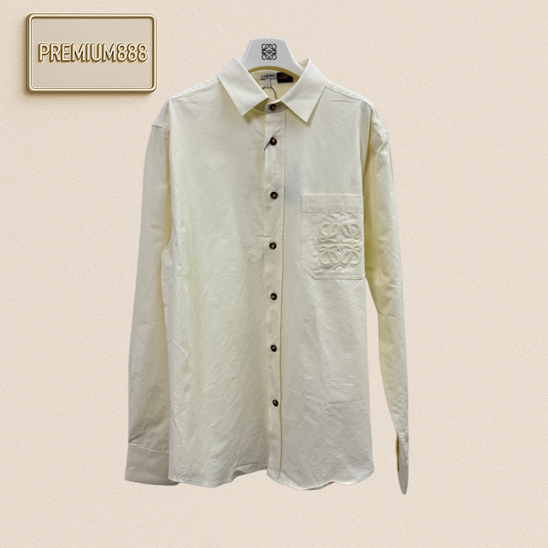 Loew Round Neck Embroidered Lyocell Long-Sleeve Shirt