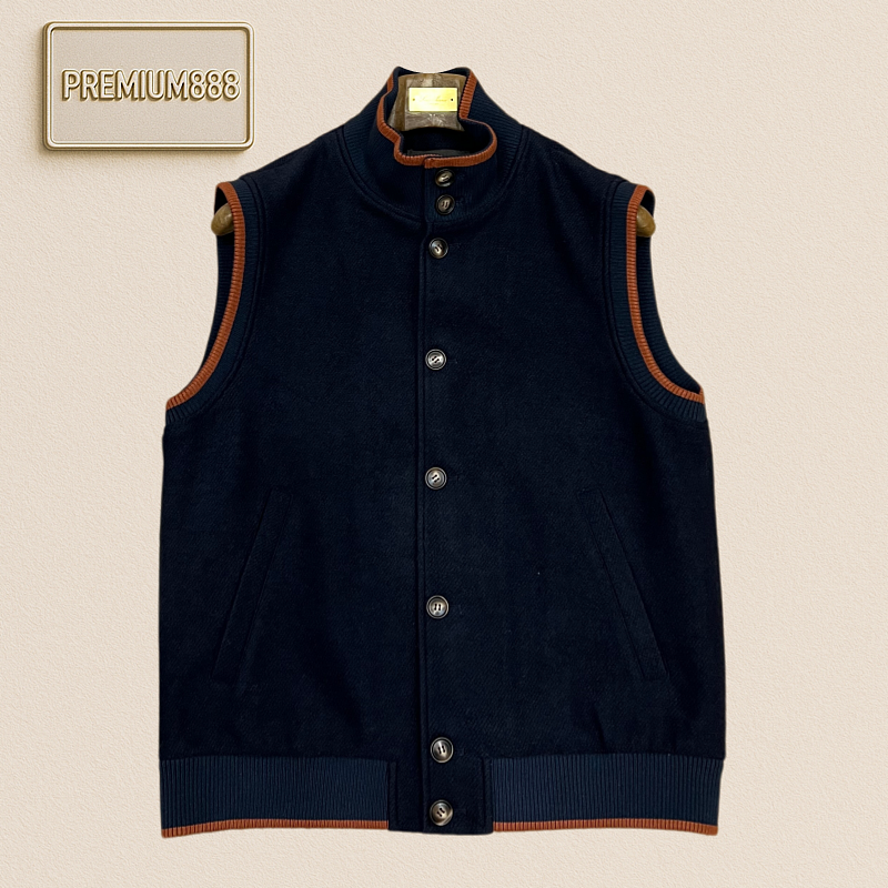 Loro Piana No. Yoo Pianya Contrasting Edge Buttoned Collar Single-Button Jacket