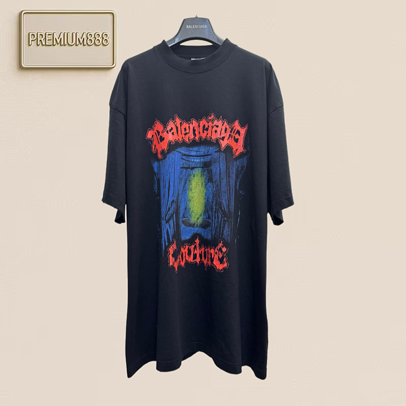 Paris 26ss Stage Fashion Show Graffiti Print Short-Sleeved T-Shirt