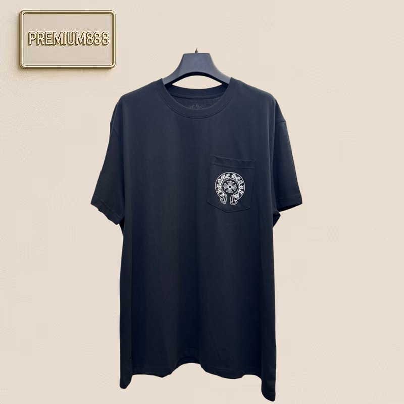 Chrome Hearts CH Crocin Miami Limited Edition Horse Hoof Pattern Pockets Short-Sleeved T-Shirt