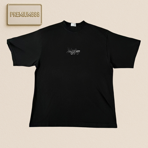 Balenciaga Blcg Gothic Letter Short-Sleeved T-Shirt