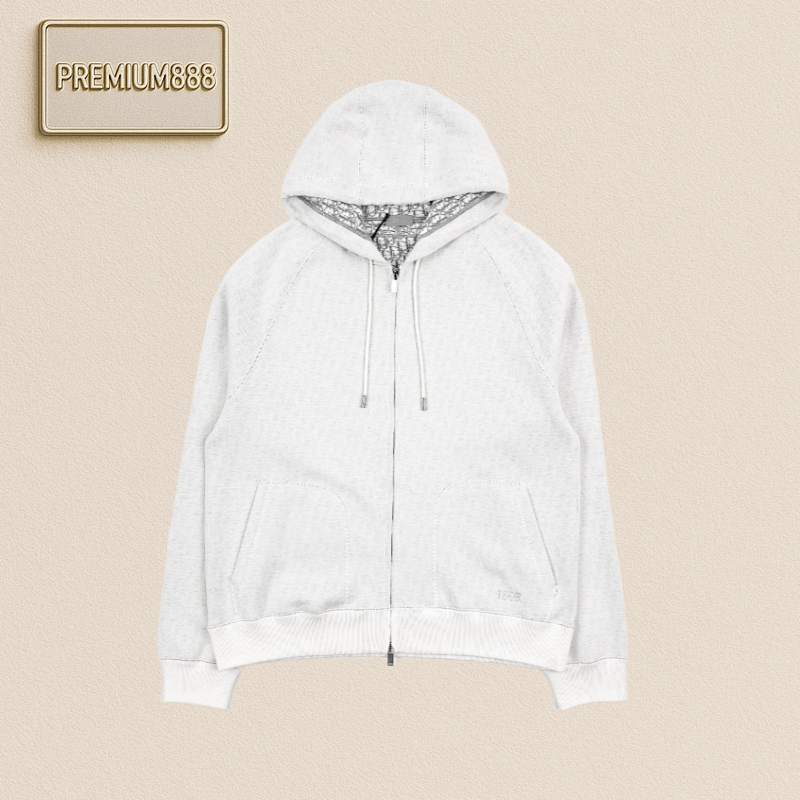 Dior Full-print Knitted Zipper Jacket