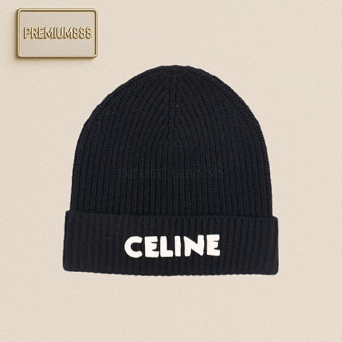 CELINE's Classic Logo Knitted Cold Cap