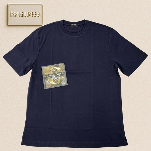 Zeg A Spring Summer New Collection - Road Embroidery Logo Round Neck Short Sleeve T-Shirt