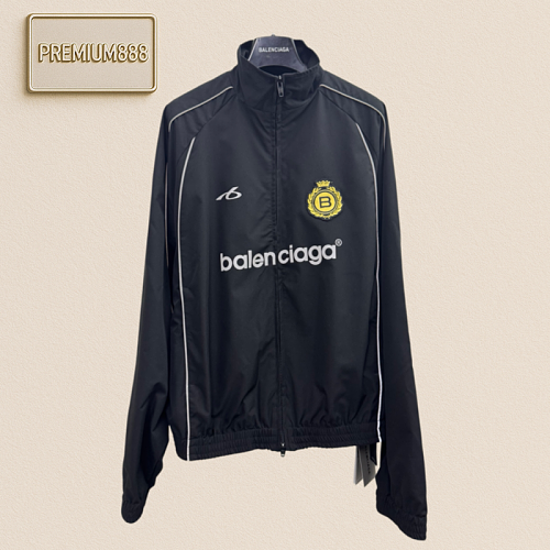 Balenciaga Crown B Embroidered Football Knitted Jacket Coat