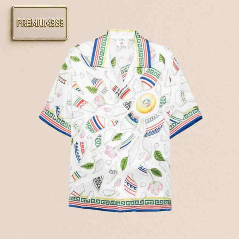 CA Sablanca Fragmented Pattern Silk Shirt
