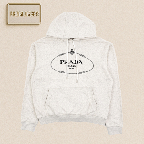 Off-White Prada's Embroidered Chiffon Hoodie For The Chest