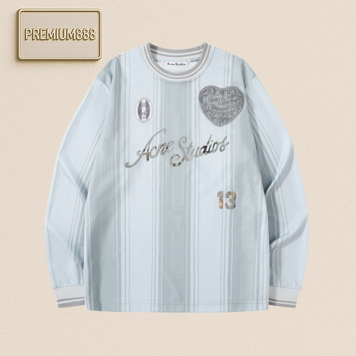 Acne Retro Jacquard Polo Shirt Long Sleeve