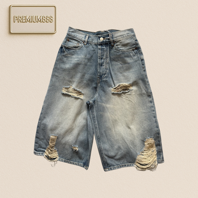 Product In Stock Acne Destroy Denim Seven-Piece Pants