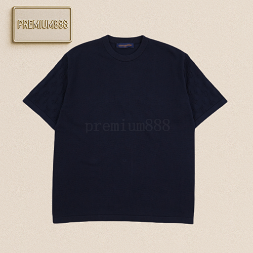 Louis Vuitton L V Jacquard Embossed Knitted Short Sleeves