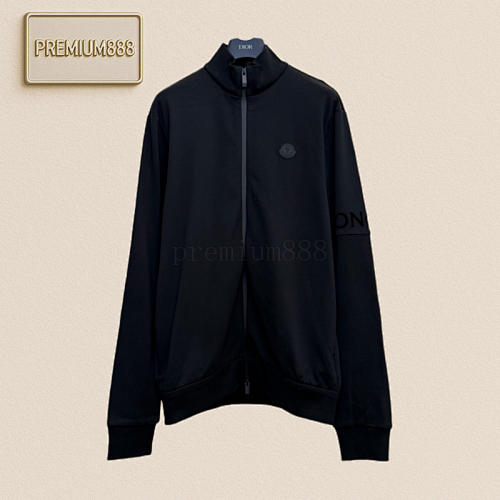 Moc Blindfolded Arm Spliced Zipper Stand-up Collar Sweatshirt
