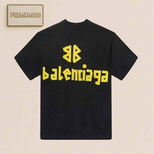 Ba Lenciaga Yellow Tape Short Sleeve